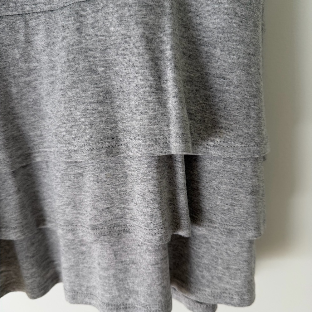 Aqua Gray casual mini dress with Ruffle Hem - Picture 6 of 7